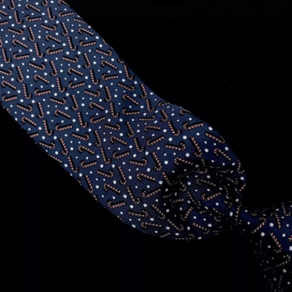 VINEYARD VINES MENS NAVY BLUE CANDY CANE CHRISTMAS